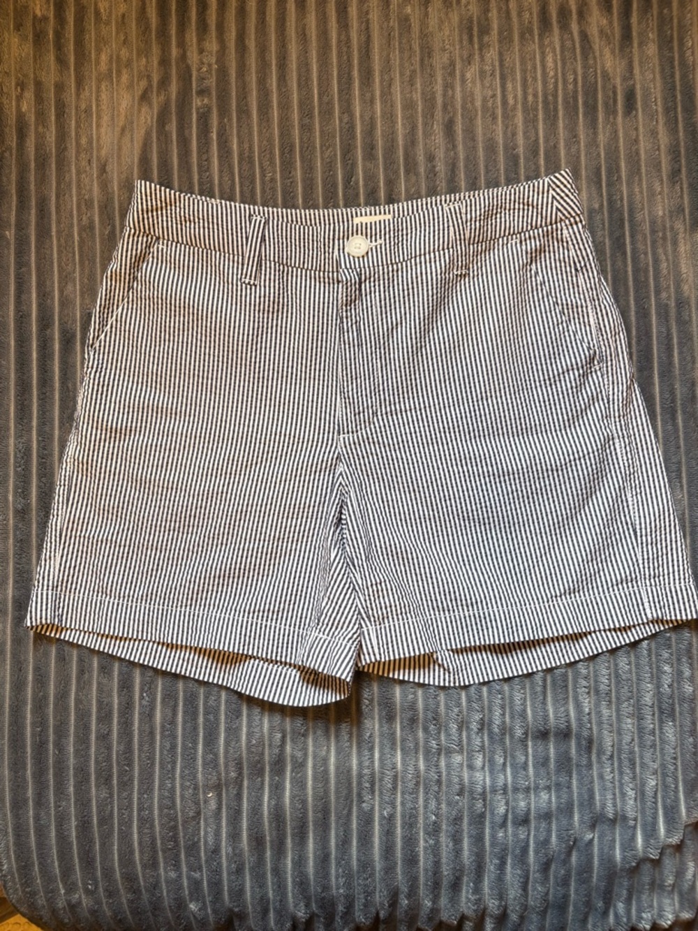 a new day Navy & White Pinstripe Bermuda Shorts